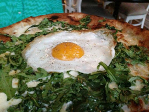 Sunny Side Up Eggs Pizza