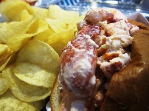 Lobsta Roll (7oz) Chunks of fresh lobster meat & mayo on a grilled New England style hot dog roll - $14.99